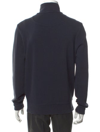 Burberry London Nova Check Pattern Mock Neck Sweatshirt