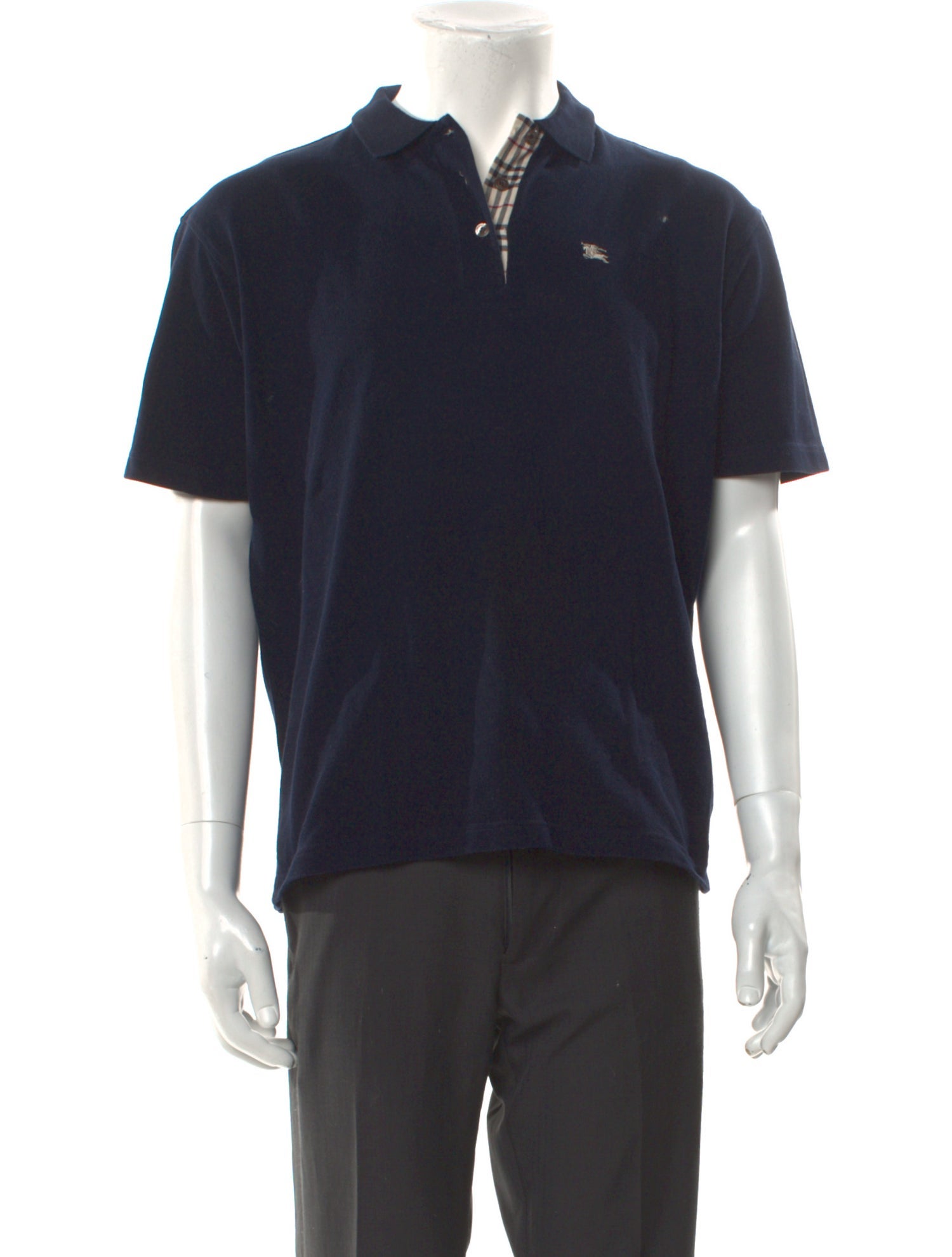 Burberry London V-Neck Short Sleeve Polo Shirt
