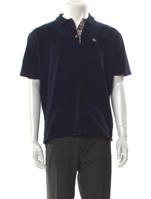 Burberry London V-Neck Short Sleeve Polo Shirt