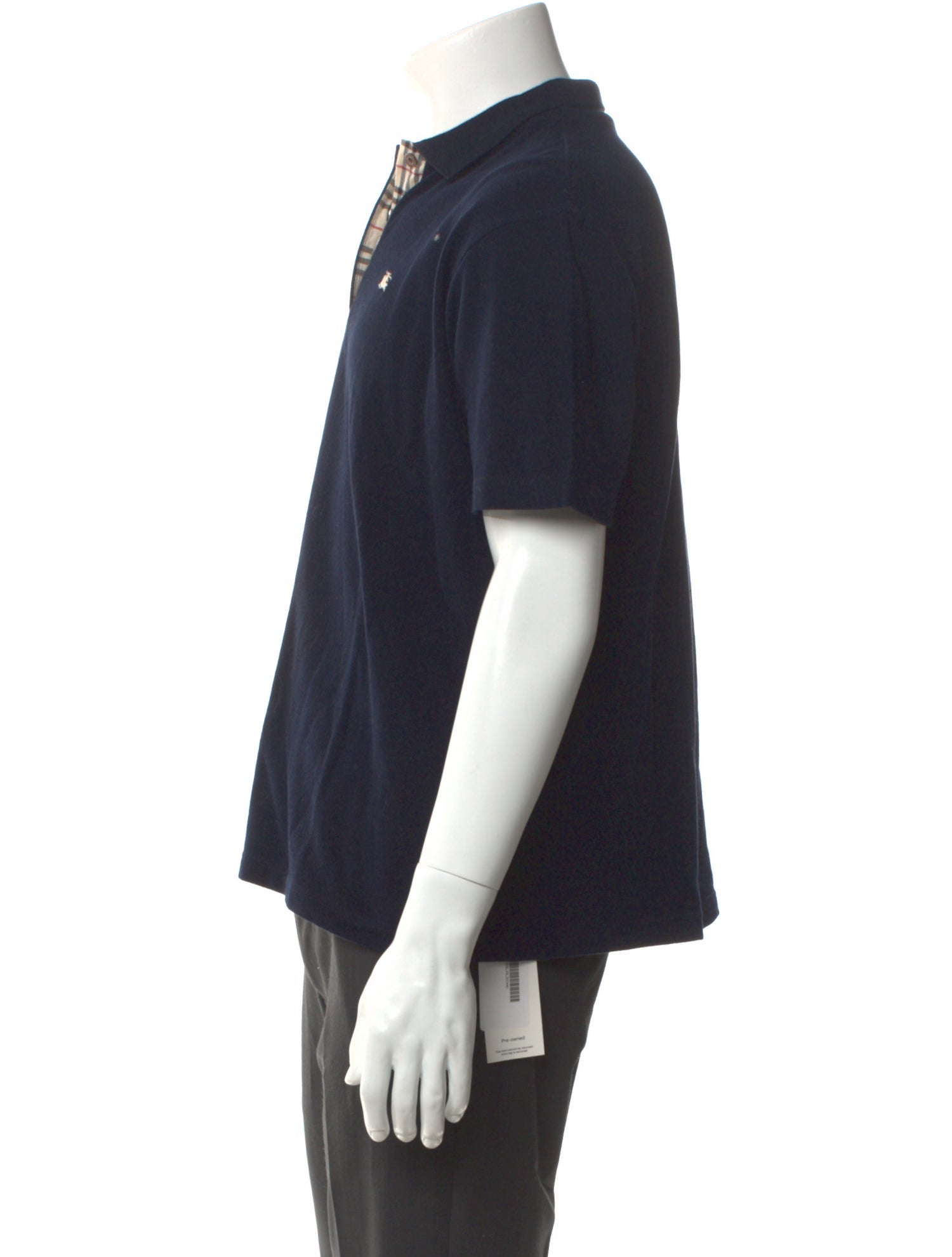 Burberry London V-Neck Short Sleeve Polo Shirt