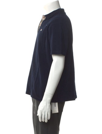 Burberry London V-Neck Short Sleeve Polo Shirt