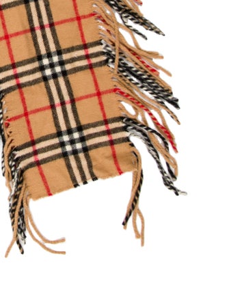 Burberry London Cashmere Nova Check Pattern Scarf