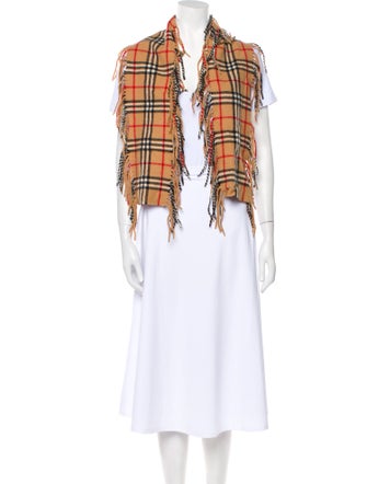 Burberry London Cashmere Nova Check Pattern Scarf