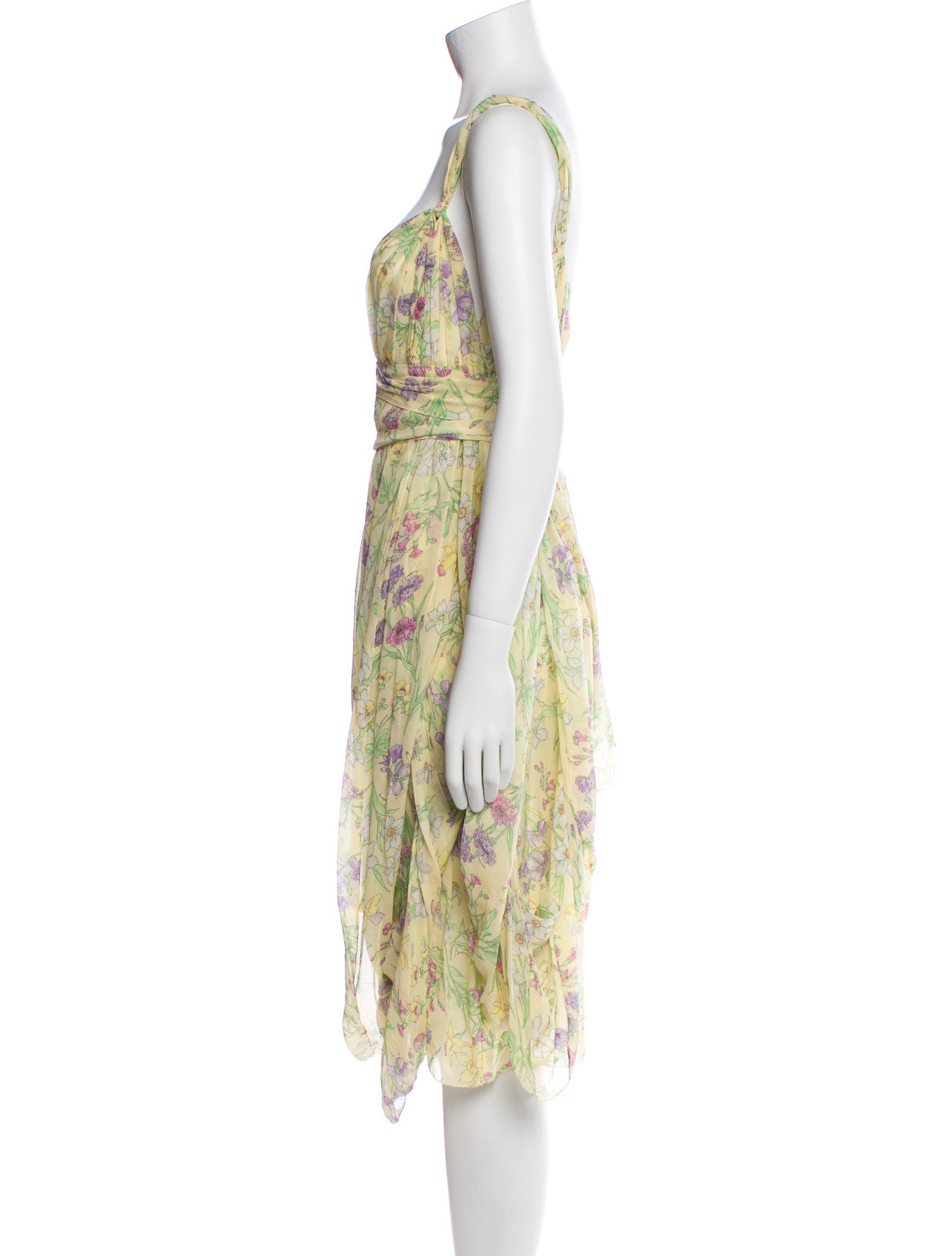 Burberry London Silk Midi Length Dress