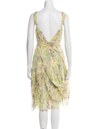 Burberry London Silk Midi Length Dress