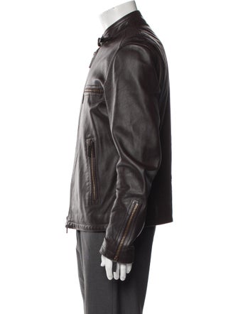 Burberry London Lamb Leather Moto Jacket