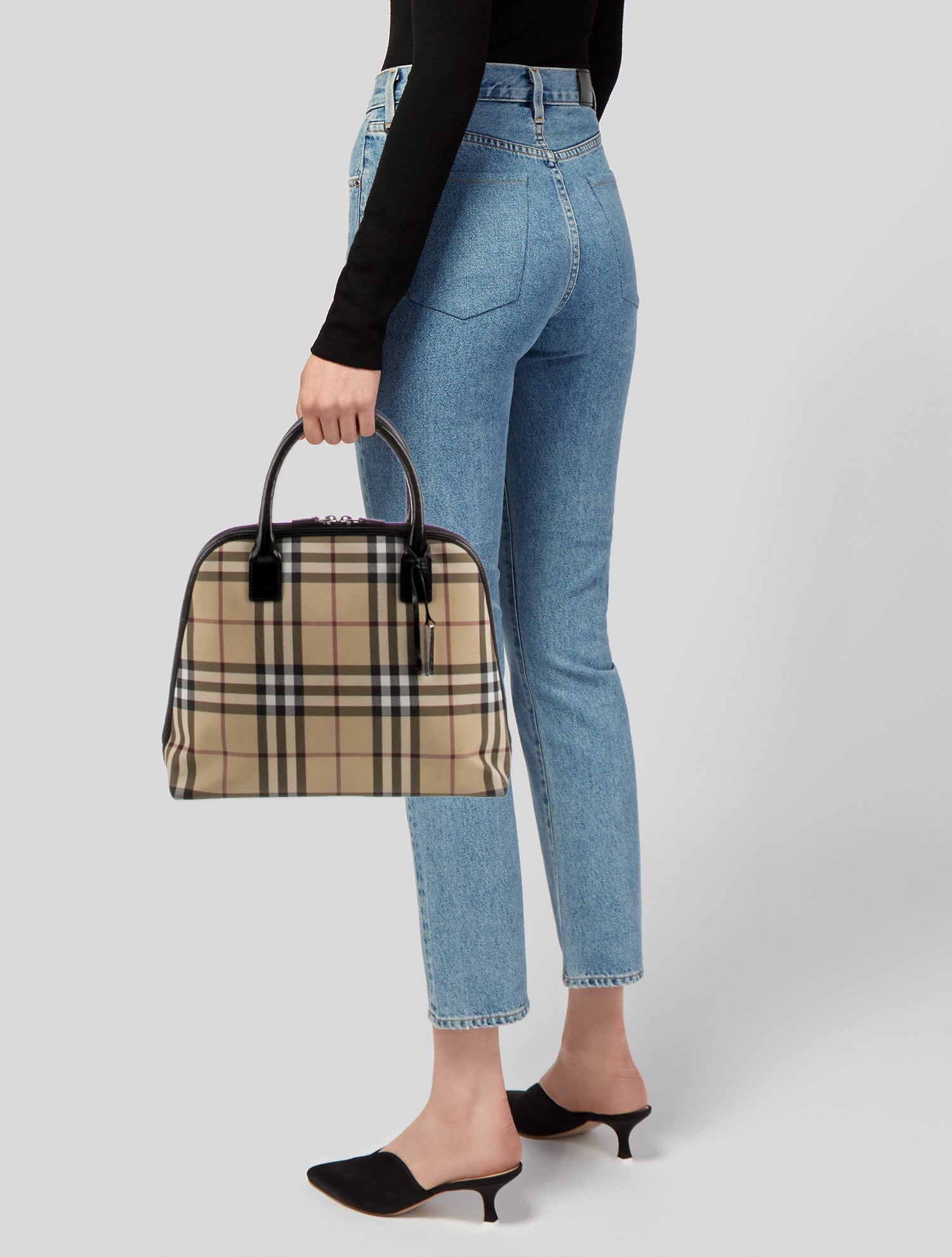 Burberry London Nova Check Top Handle Bag