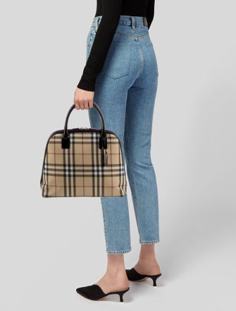 Burberry London Nova Check Top Handle Bag