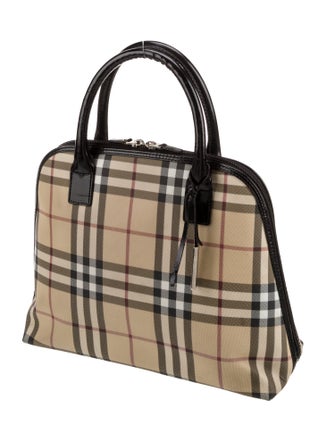 Burberry London Nova Check Top Handle Bag
