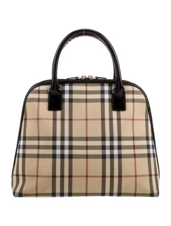 Burberry London Nova Check Top Handle Bag