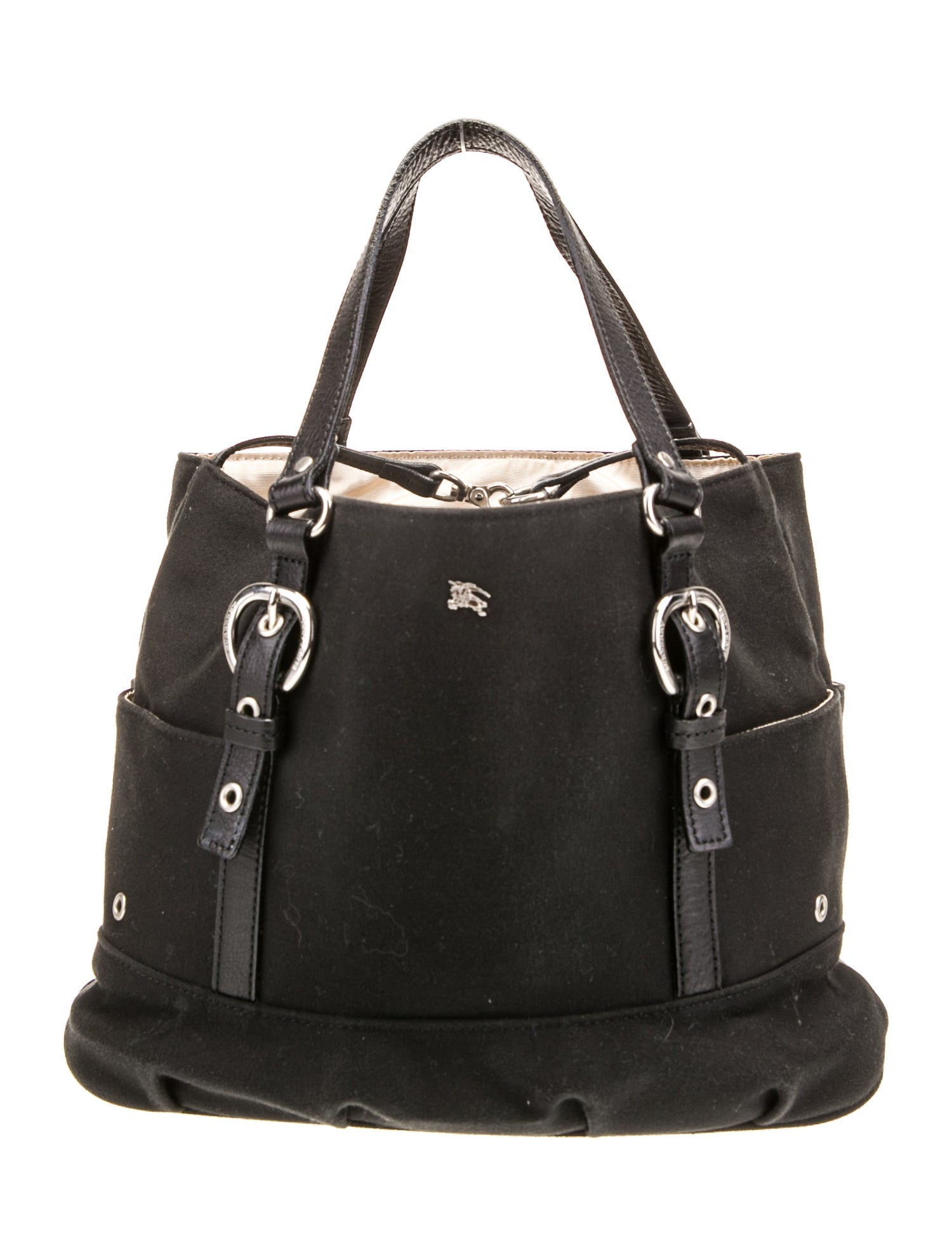 Burberry London Canvas Top Handle Bag