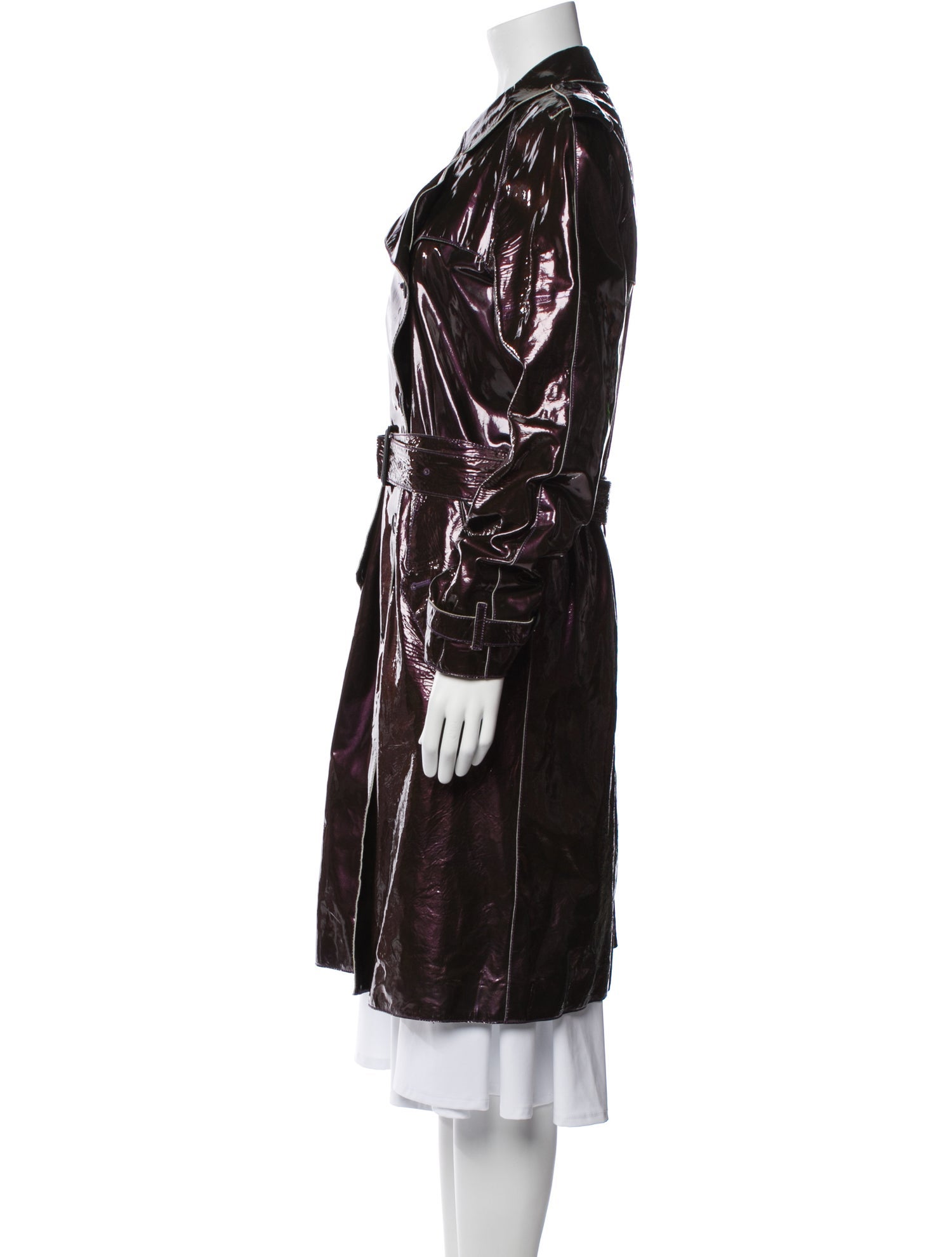 Burberry London Vintage Leather Trench Coat