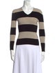 Burberry London Striped V-Neck Bodysuit