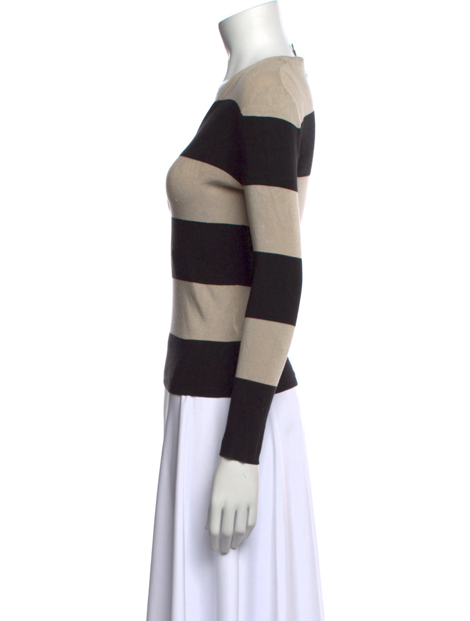 Burberry London Striped V-Neck Bodysuit