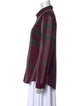 Burberry London Plaid Print Long Sleeve Button-Up Top