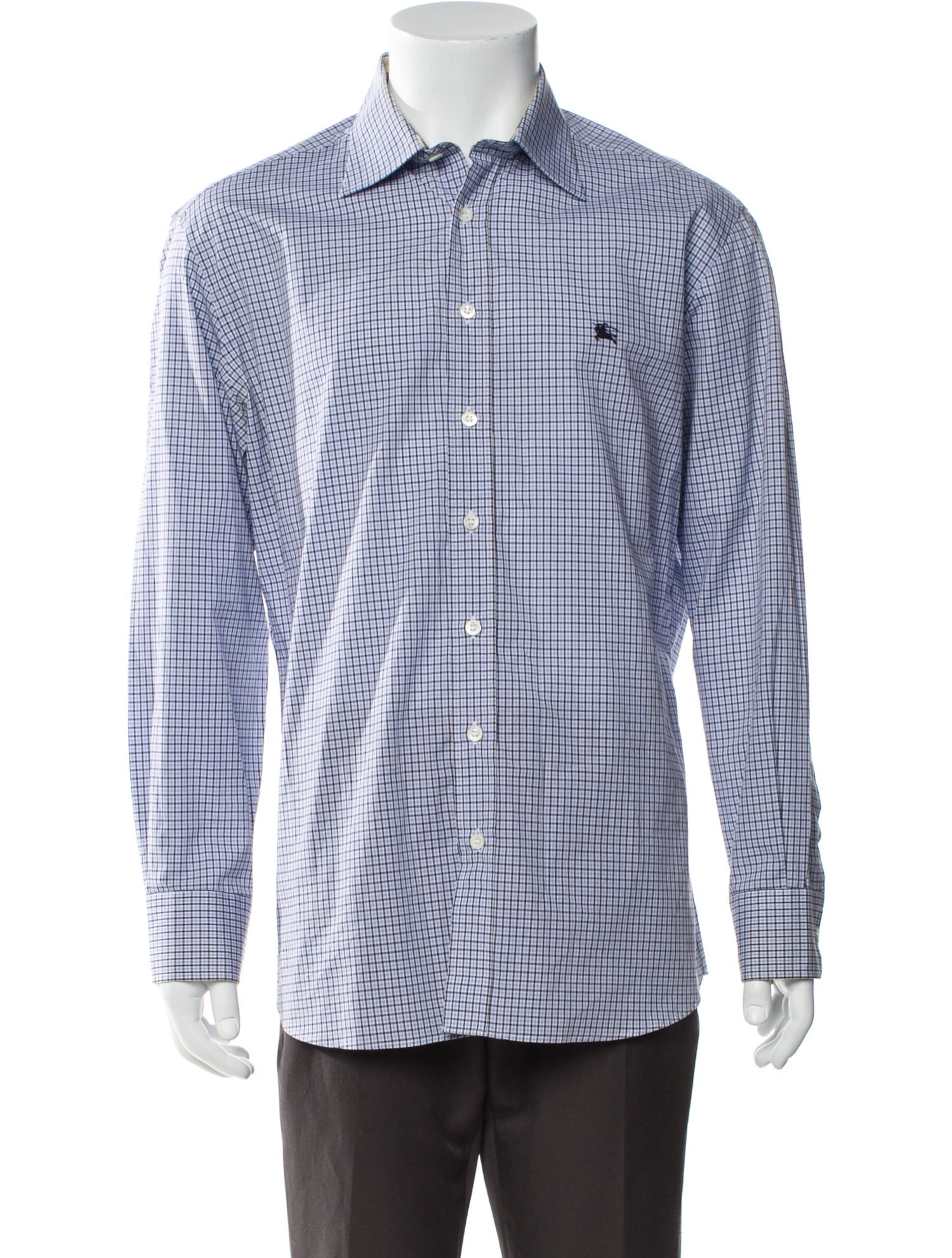 Burberry London House Check Pattern Long Sleeve Dress Shirt