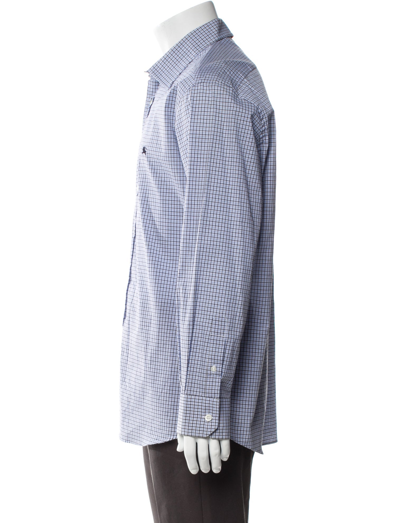 Burberry London House Check Pattern Long Sleeve Dress Shirt