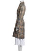 Burberry London Plaid Print Trench Coat