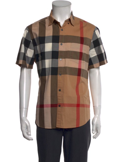 Burberry London Exploded Check Pattern Short Sleeve Shirt