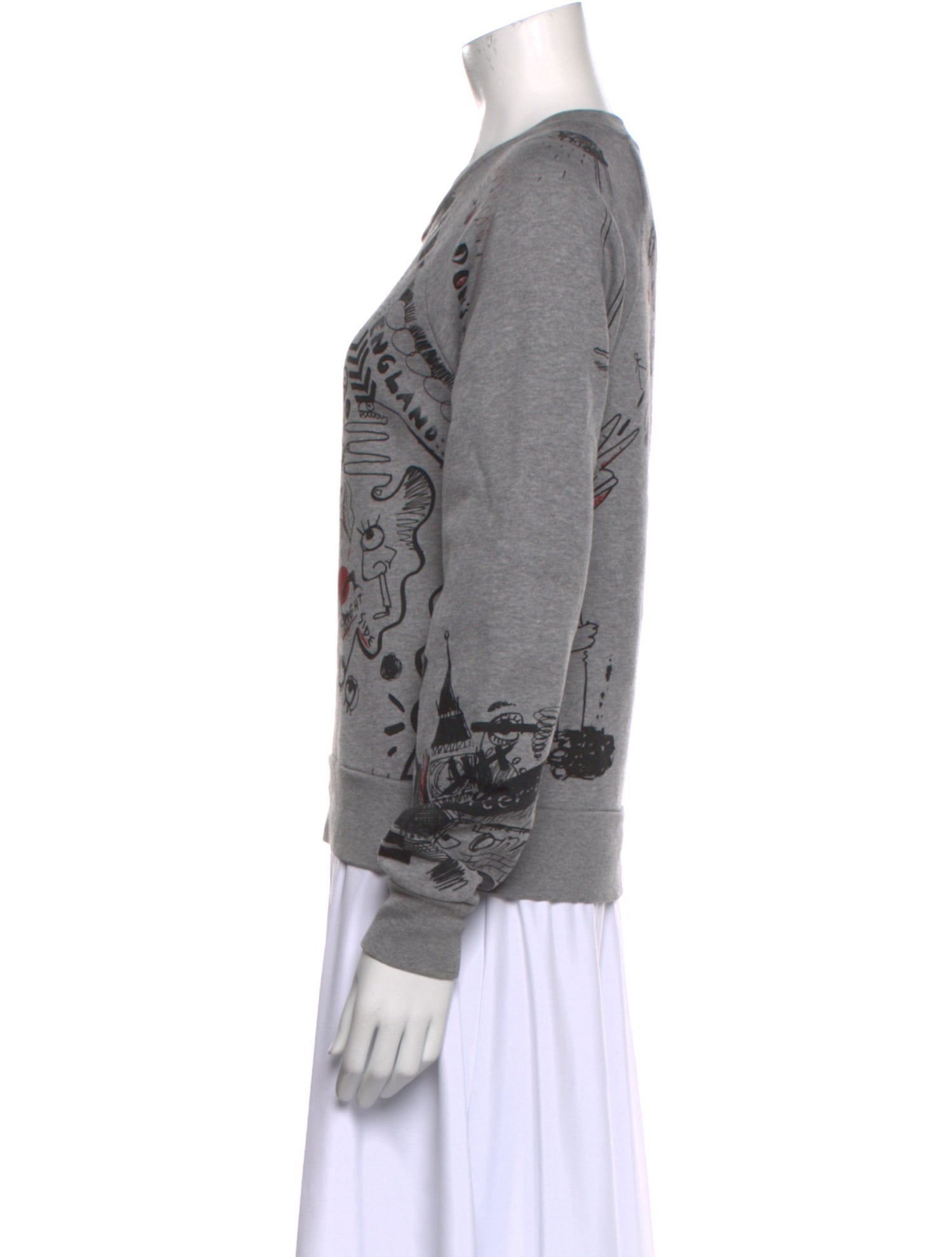 Burberry London Graphic Print Crew Neck Sweatshirt