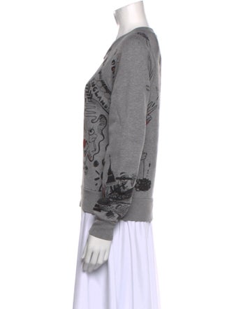 Burberry London Graphic Print Crew Neck Sweatshirt