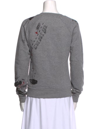 Burberry London Graphic Print Crew Neck Sweatshirt