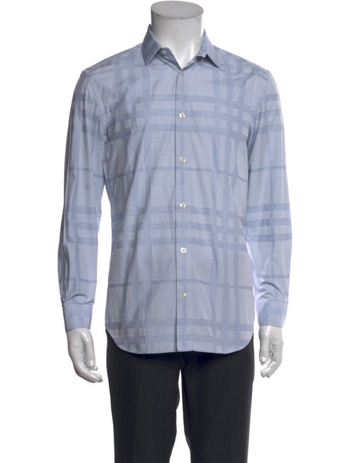 Burberry London Plaid Print Long Sleeve Shirt
