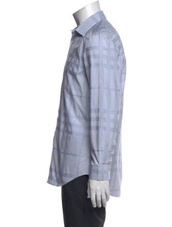 Burberry London Plaid Print Long Sleeve Shirt