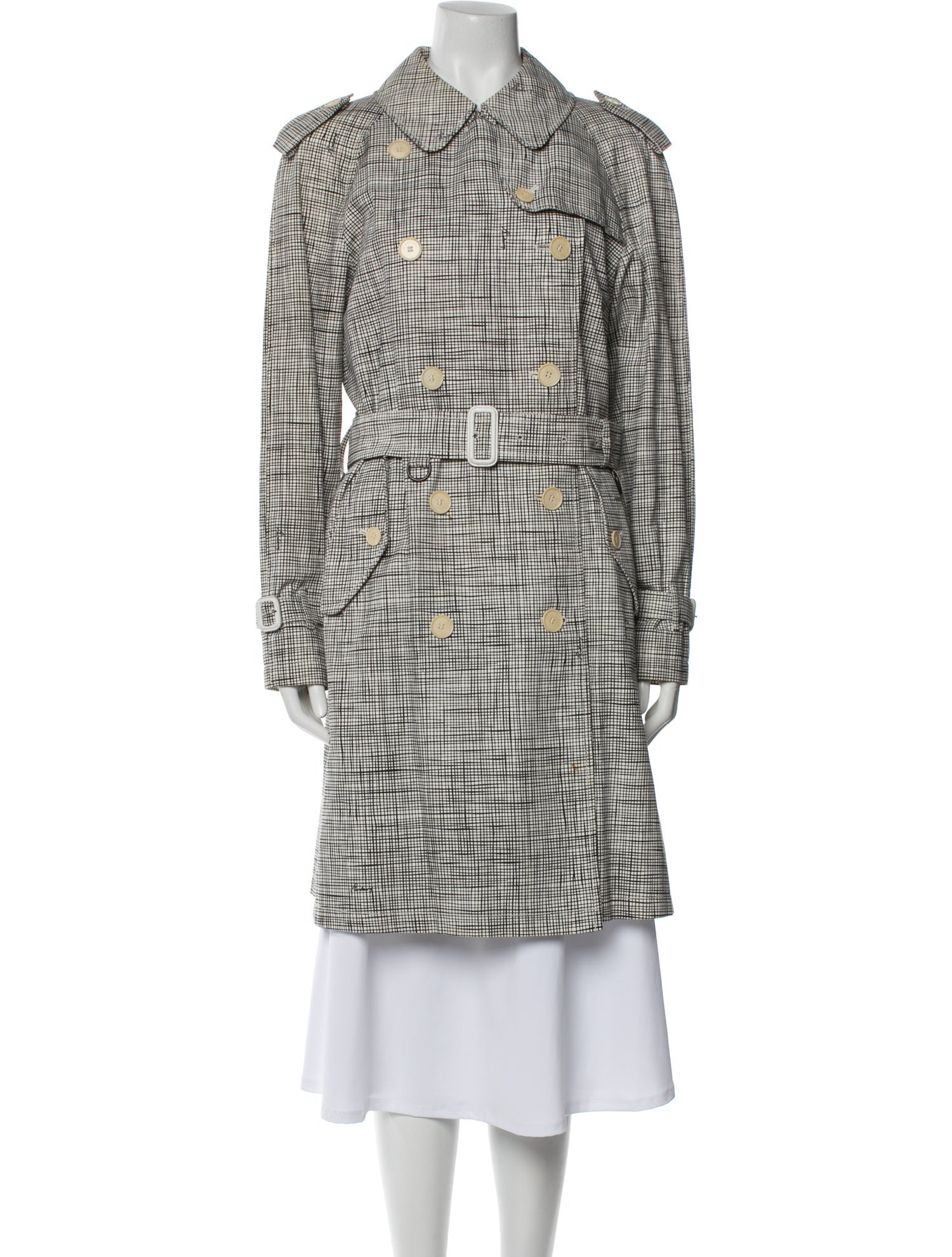 Burberry London Plaid Print Coat