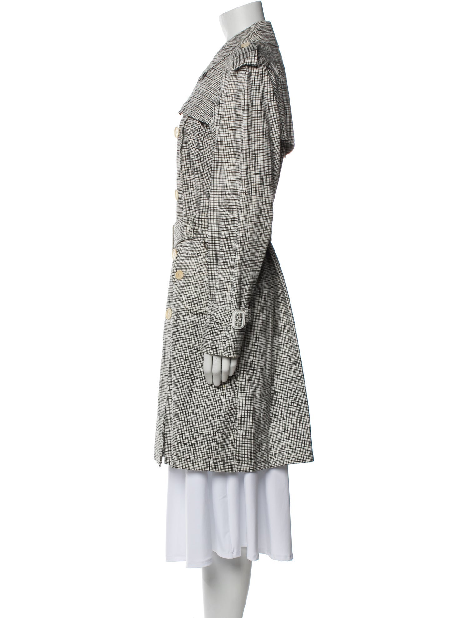 Burberry London Plaid Print Coat