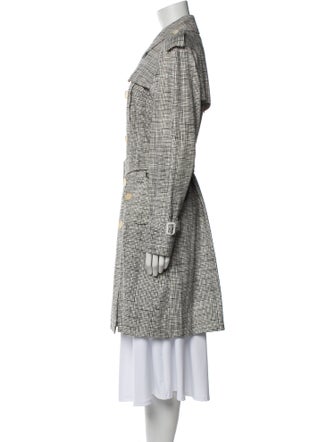 Burberry London Plaid Print Coat