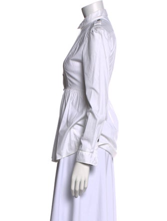 Burberry London Long Sleeve Button-Up Top