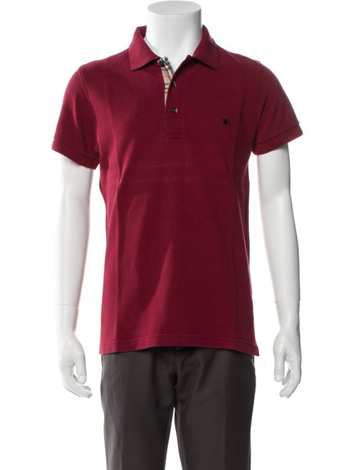 Burberry London House Check Pattern V-Neck Polo Shirt