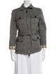 Burberry London Wool Tweed Pattern Utility Jacket