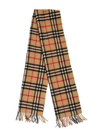Burberry London Cashmere House Check Pattern Scarf