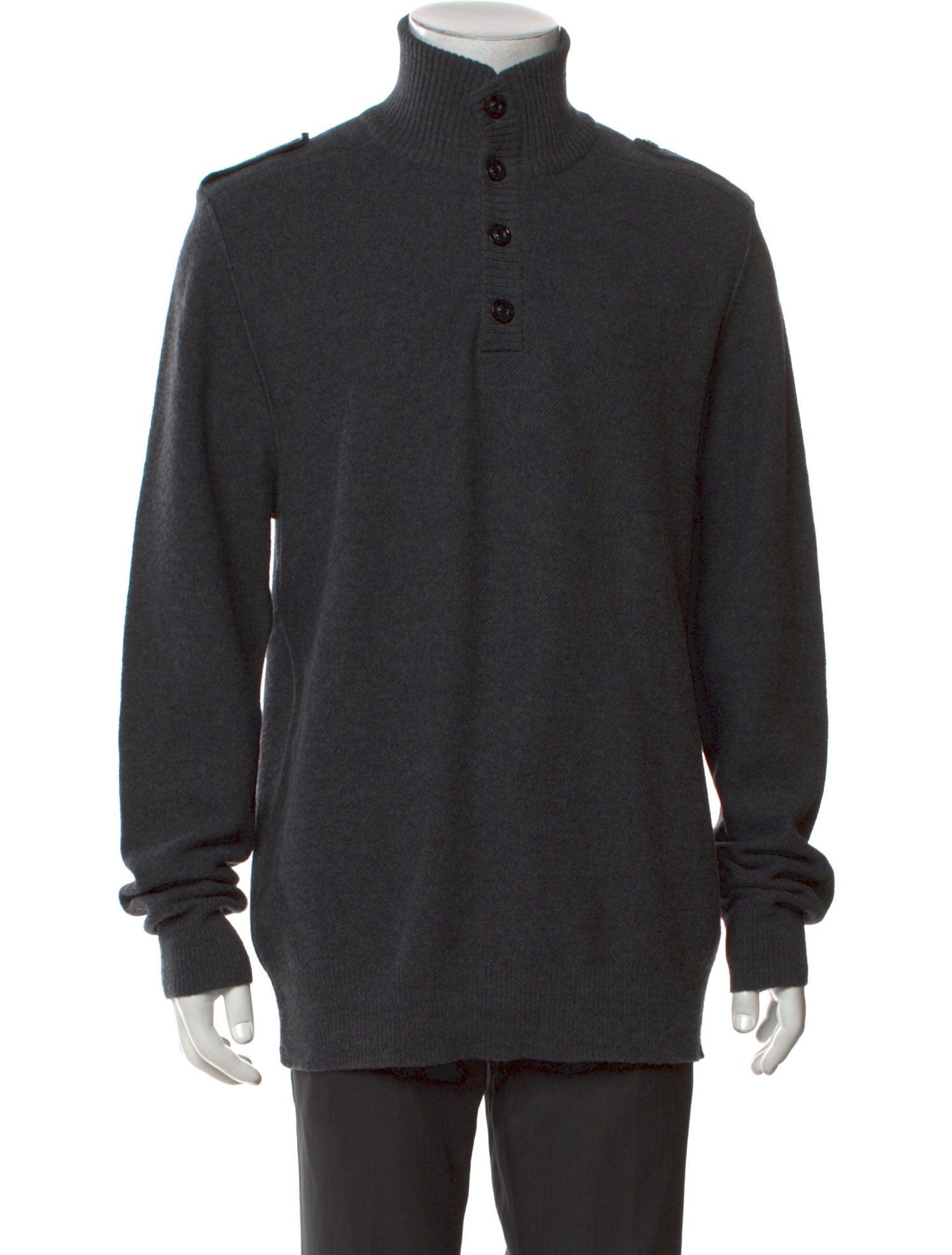 Burberry London Merino Wool Turtleneck Cardigan