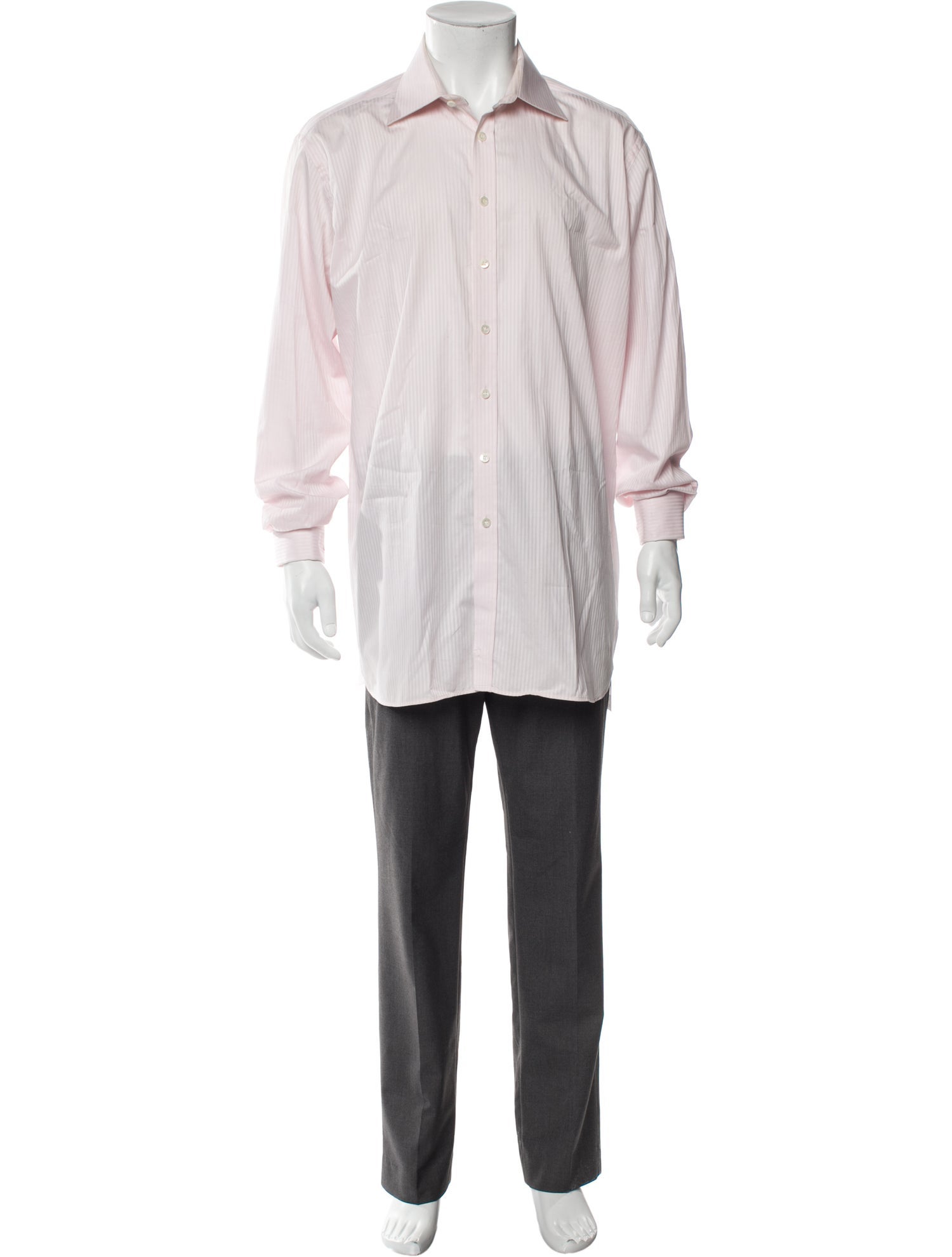 Burberry London Striped Long Sleeve Dress Shirt