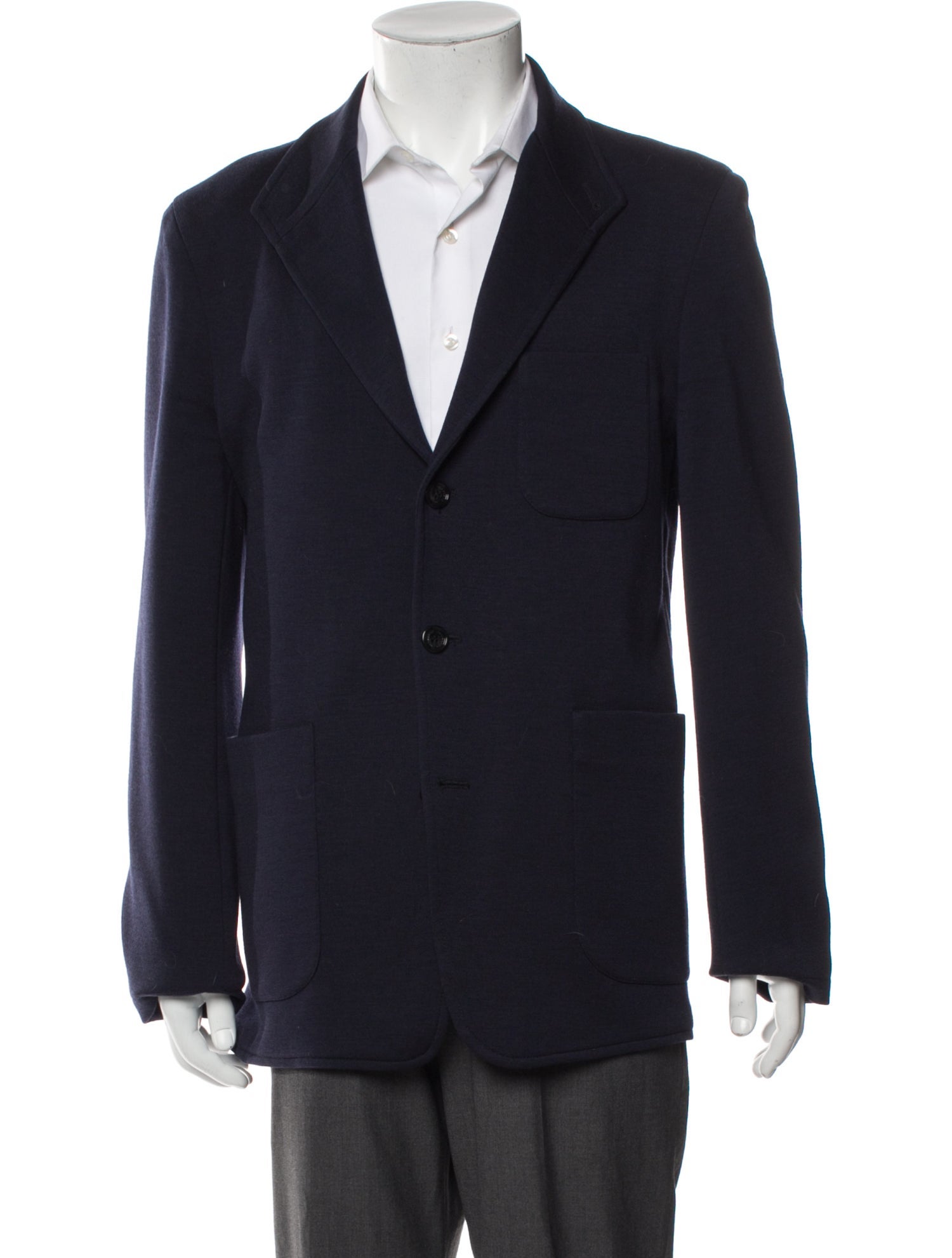 Burberry London Wool Rib Knit Blazer
