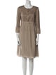 Burberry London Silk Knee-Length Dress
