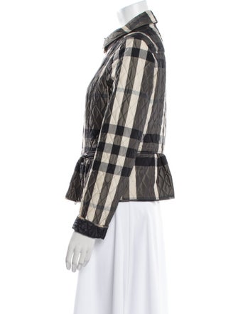 Burberry London Plaid Print Jacket