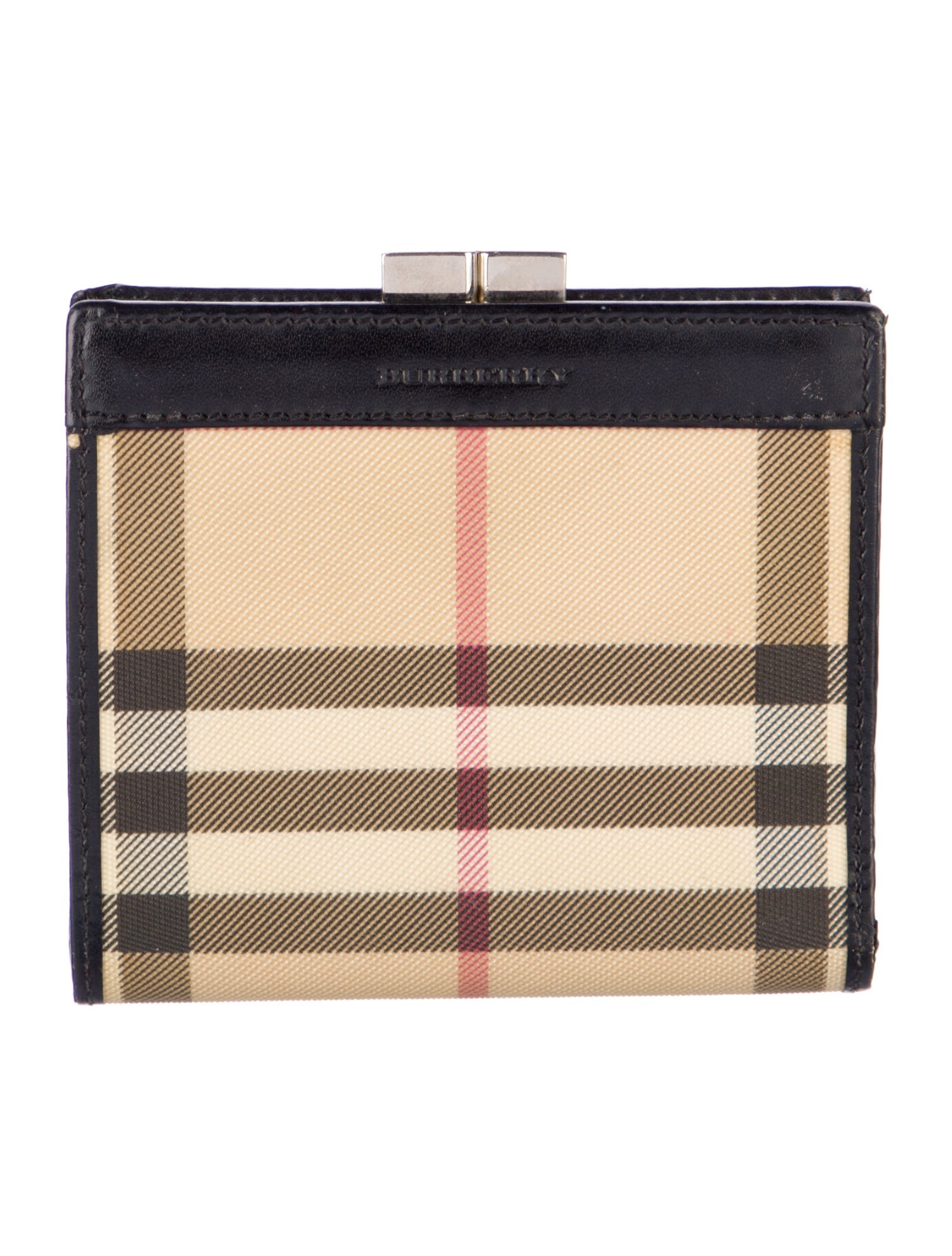 Burberry London House Check Pattern Compact Wallet