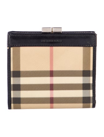 Burberry London House Check Pattern Compact Wallet
