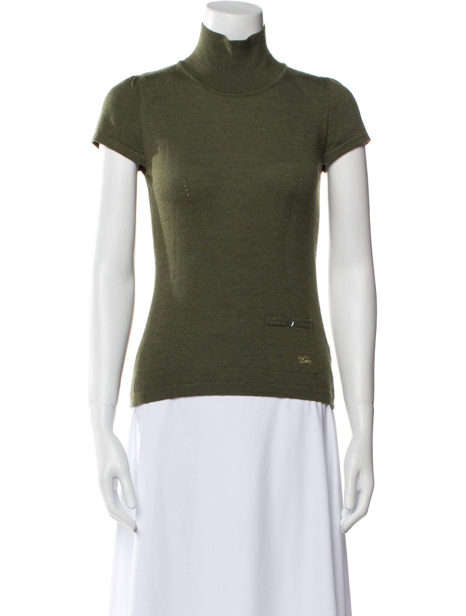 Burberry London Merino Wool Turtleneck Top