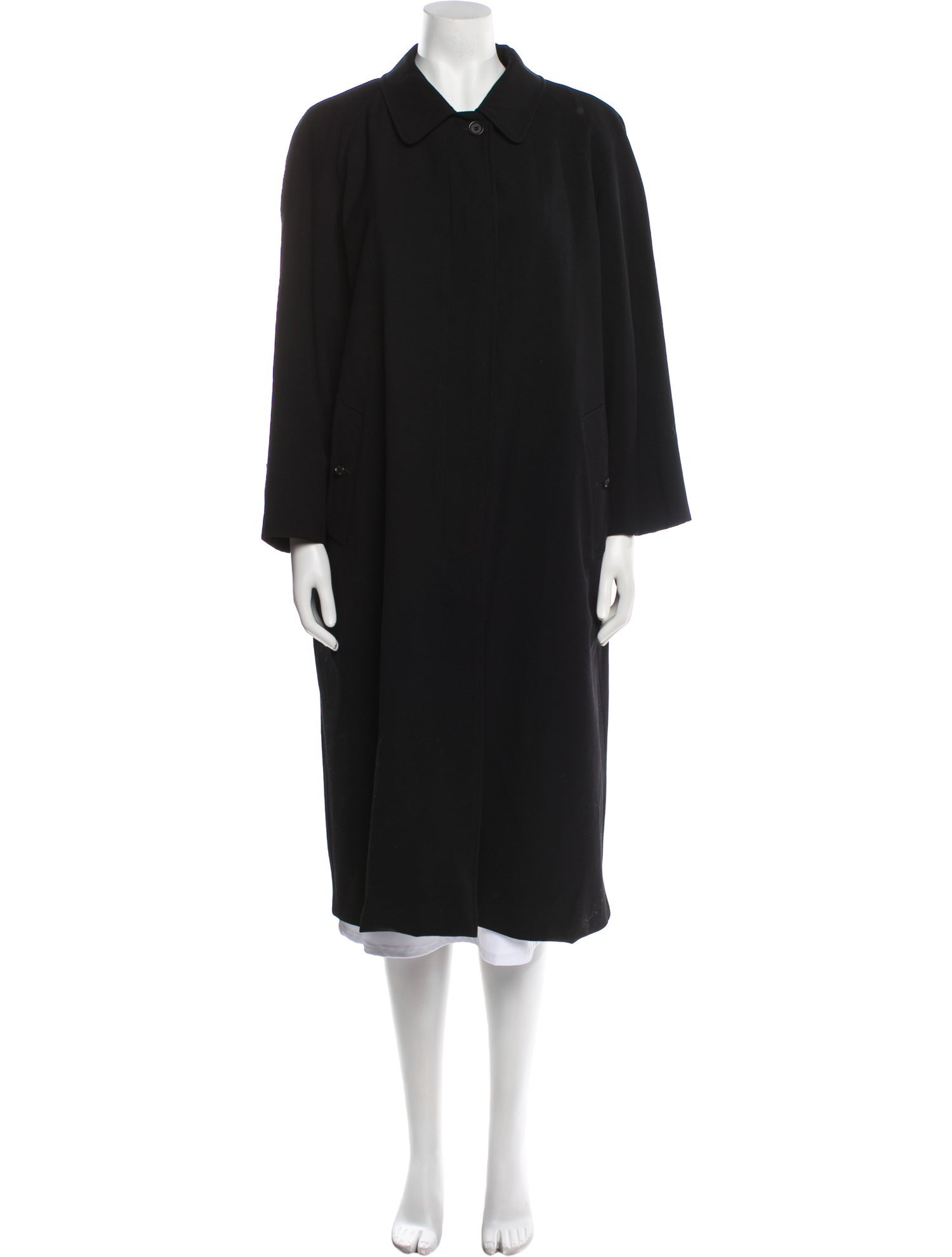 Burberry London Wool Faux Fur Coat