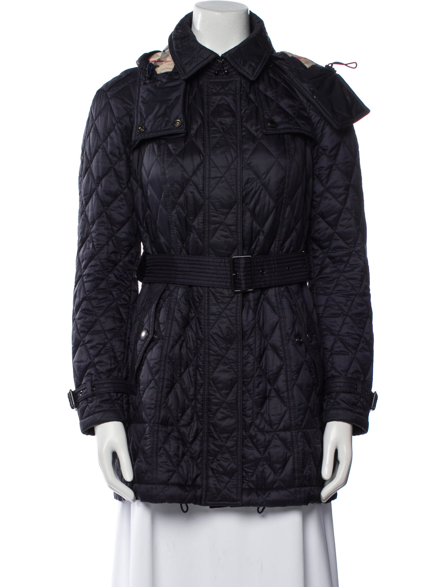 Burberry London Nylon Faux Fur Coat