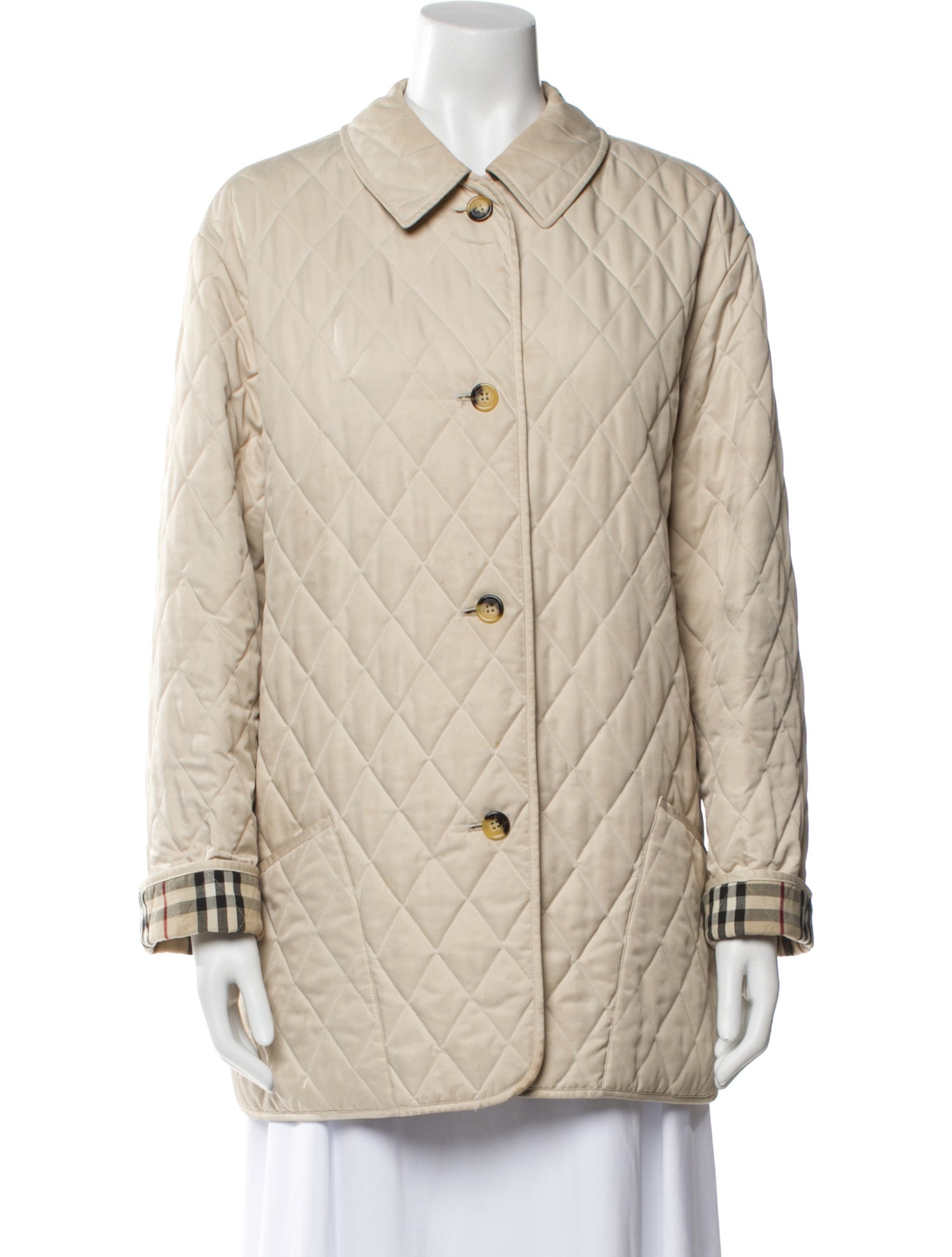 Burberry London Plaid Print Utility Jacket