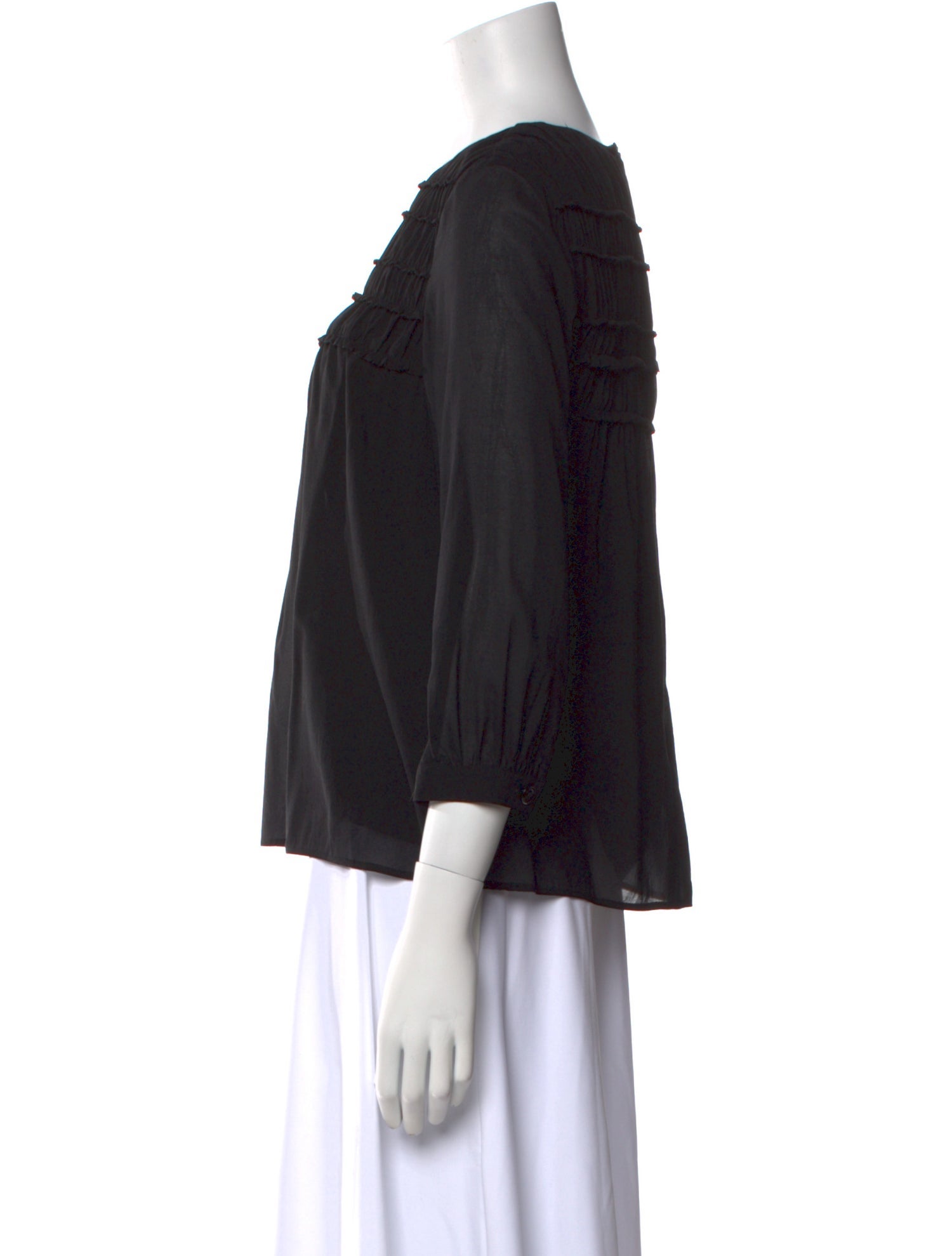 Burberry London Silk Scoop Neck Blouse