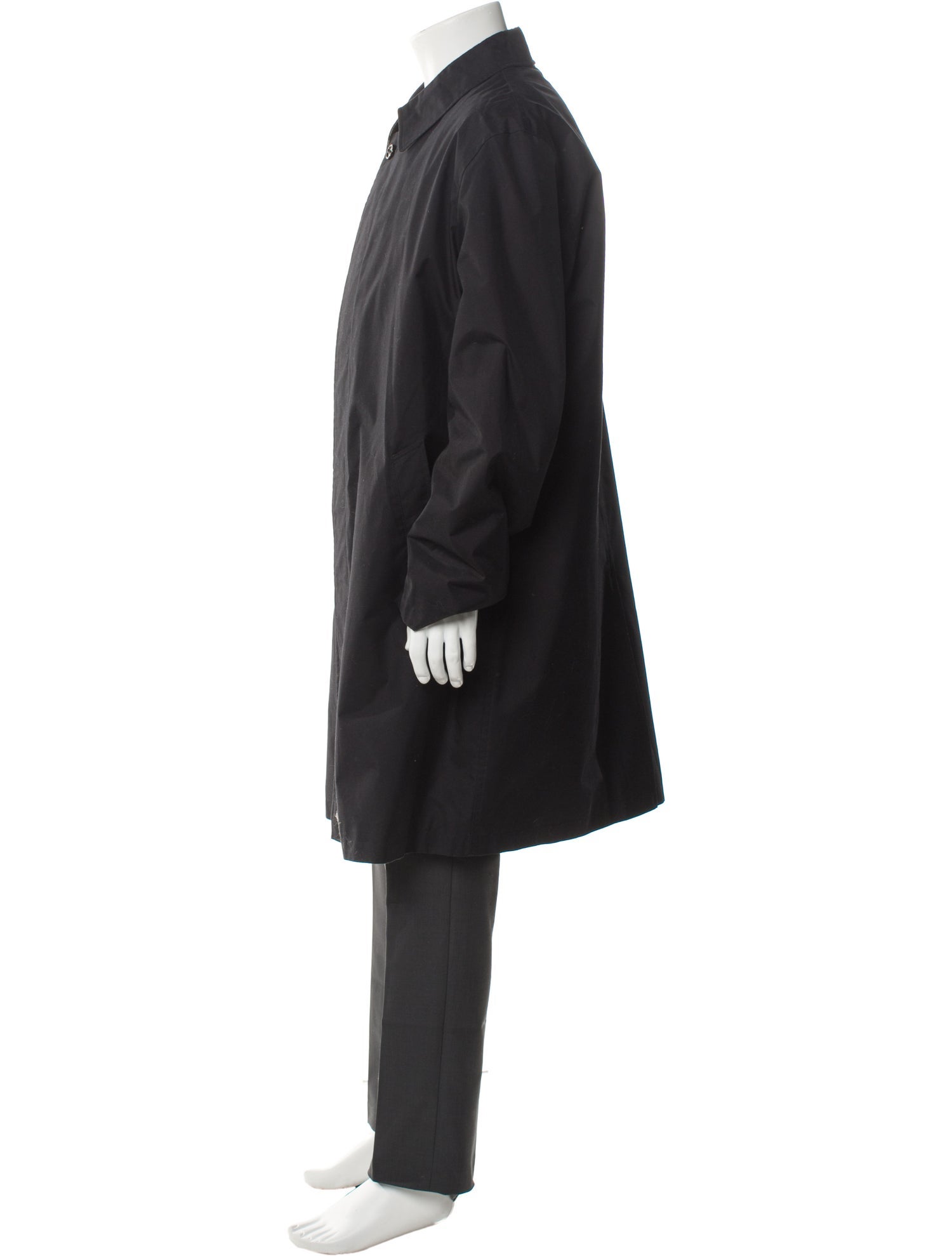 Burberry London Nova Check Pattern Wool Overcoat