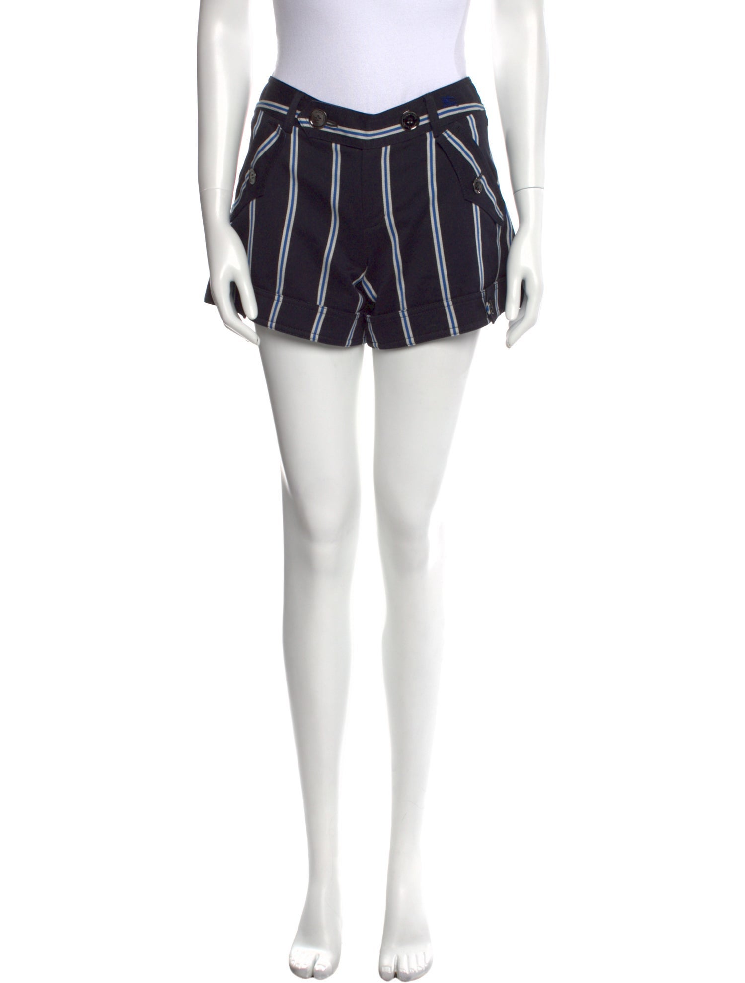 Burberry London Striped Mini Shorts