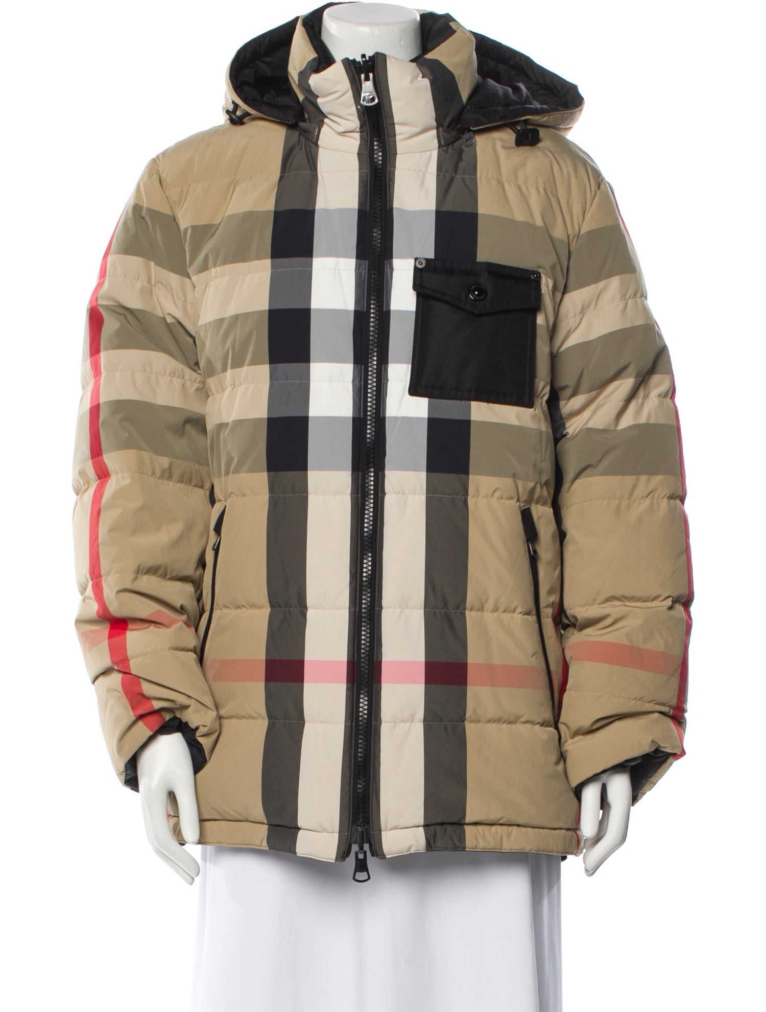 Burberry Plaid Print Coat
